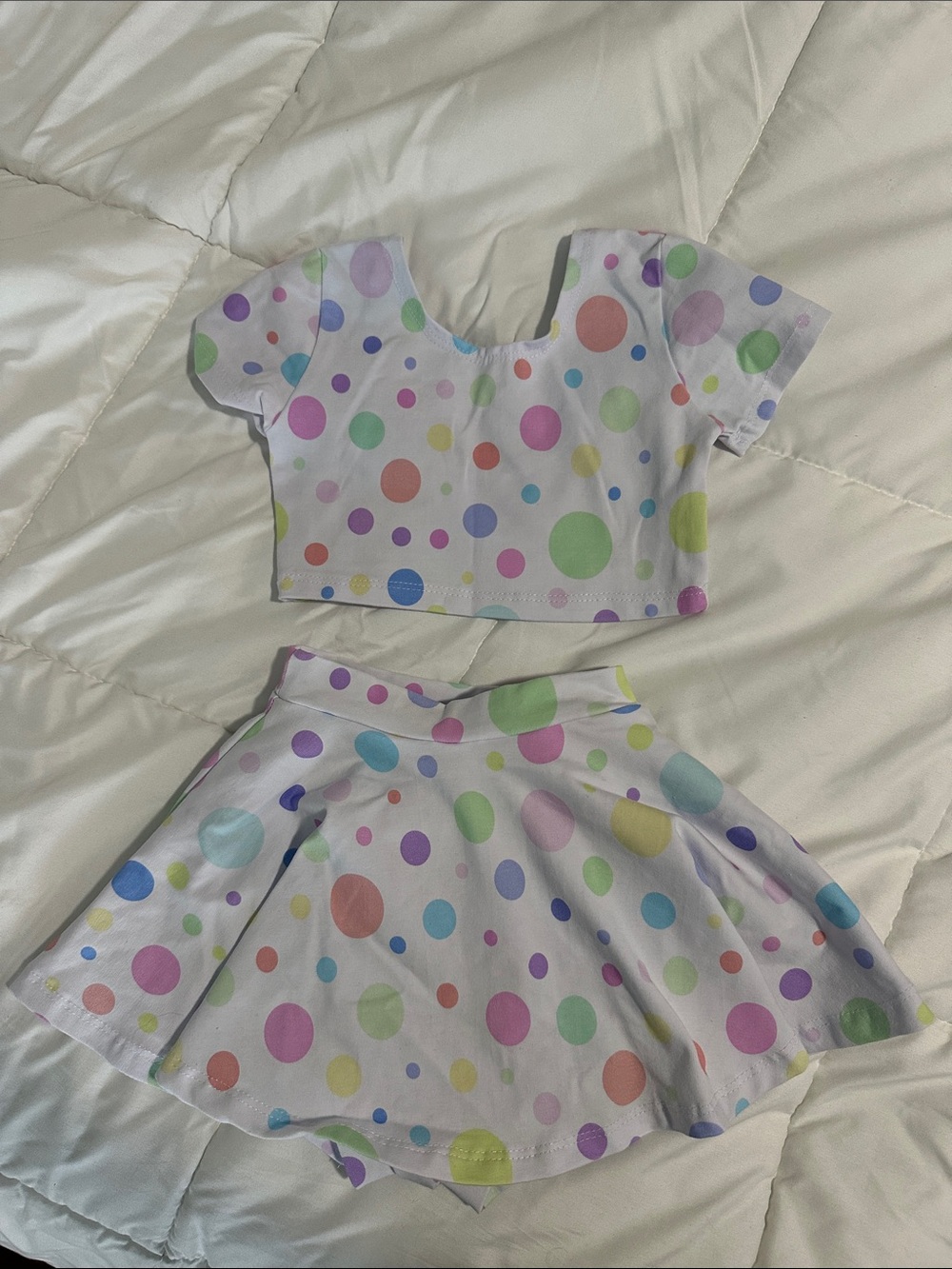 Kids Polka Dot Matching Set - Pastel Multi